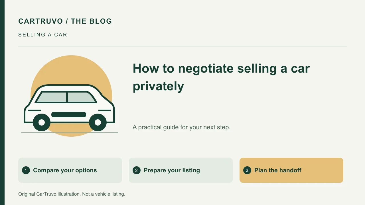 CarTruvo illustrated guide: How to negotiate selling a car privately