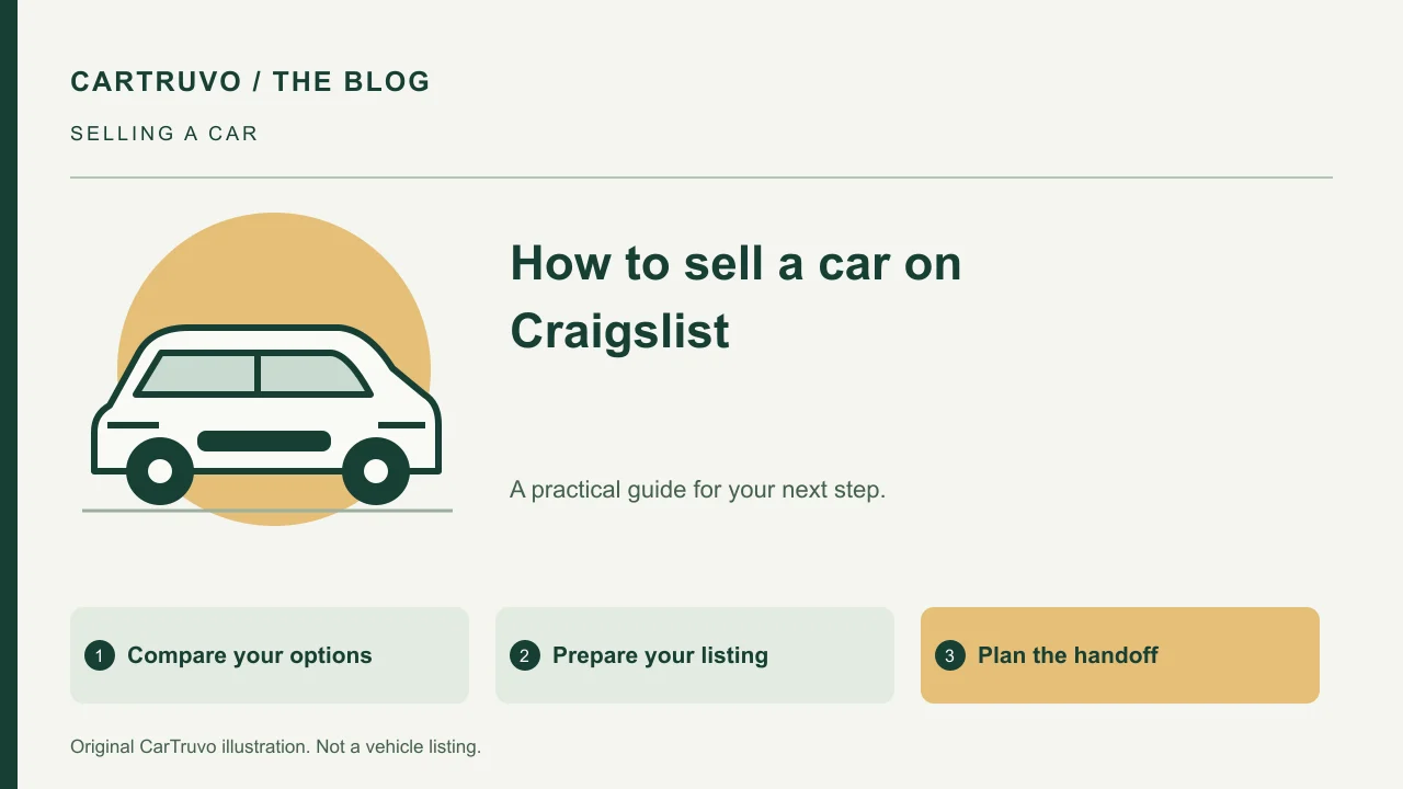 CarTruvo illustrated guide: How to sell a car on Craigslist: a private seller checklist
