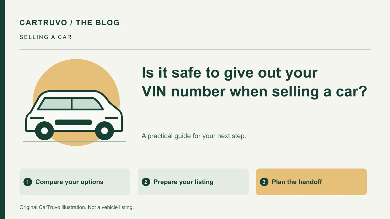 CarTruvo illustrated guide: Is it safe to give out your VIN number when selling a car?